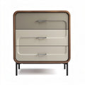 Commode moderne en bois et métal avec trois tiroirs 60 x 40 x 80cm