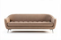 Canapé en tissu beige 180 x 80 x 85cm avec coussins rembourrés